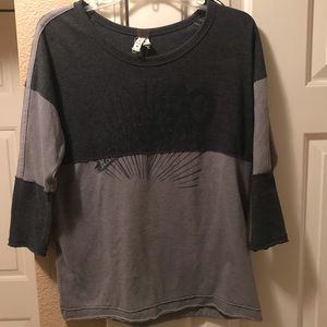 Free people grey Moto tee